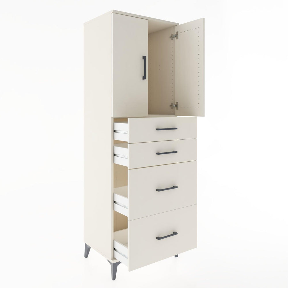 Woodntry Modular Cabinet Moonstone 60x44x170 cm with Doors and Drawers KC19-1