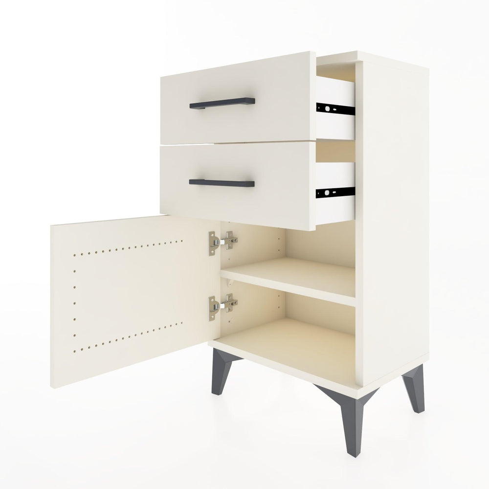 Woodntry Modüler Komodin İki Çekmece ve Kapaklı 44x30x68 cm Aytaşı - Woodntry