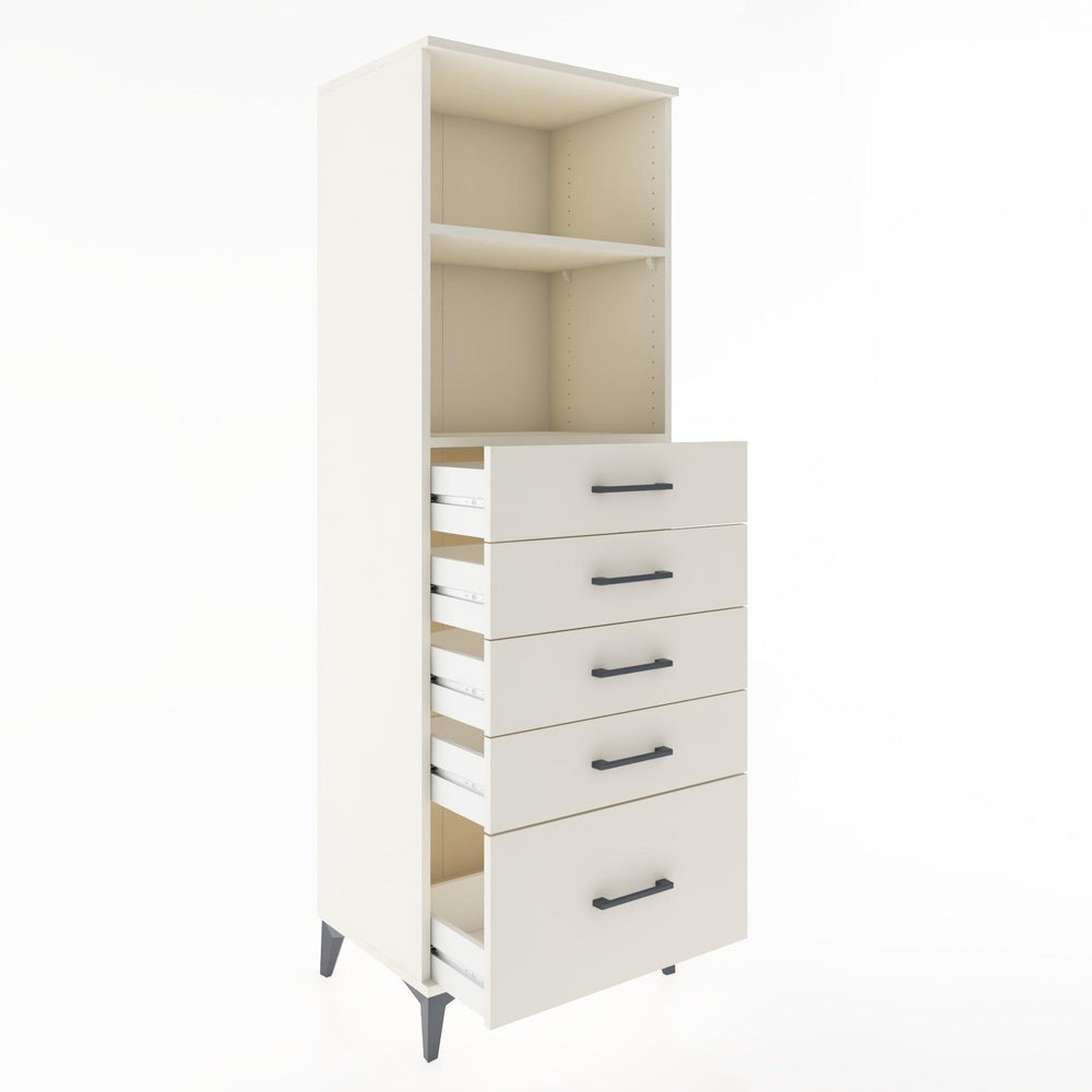 Woodntry Modular Cabinet Moonstone 60x44x170 cm with Drawers and Shelves CR40-1