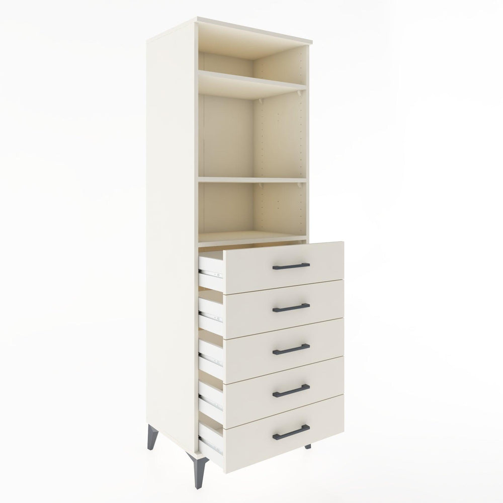 Woodntry Modular Cabinet Moonstone 60x44x170 cm with Drawers and Shelves CR35-1