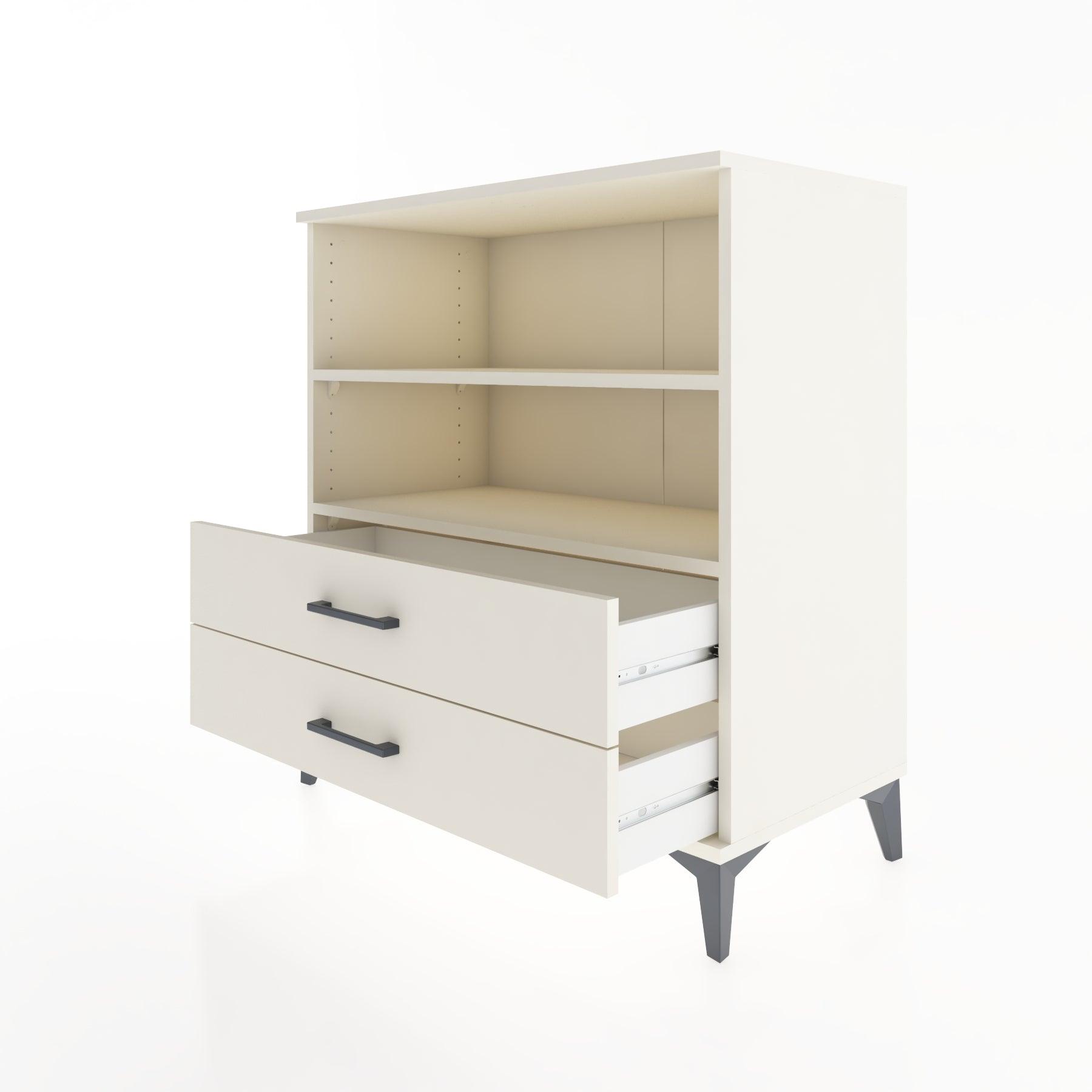 Woodntry Modüler Şifonyer Aytaşı 88x44x84 cm Çekmeceli ve Raflı CR16-1