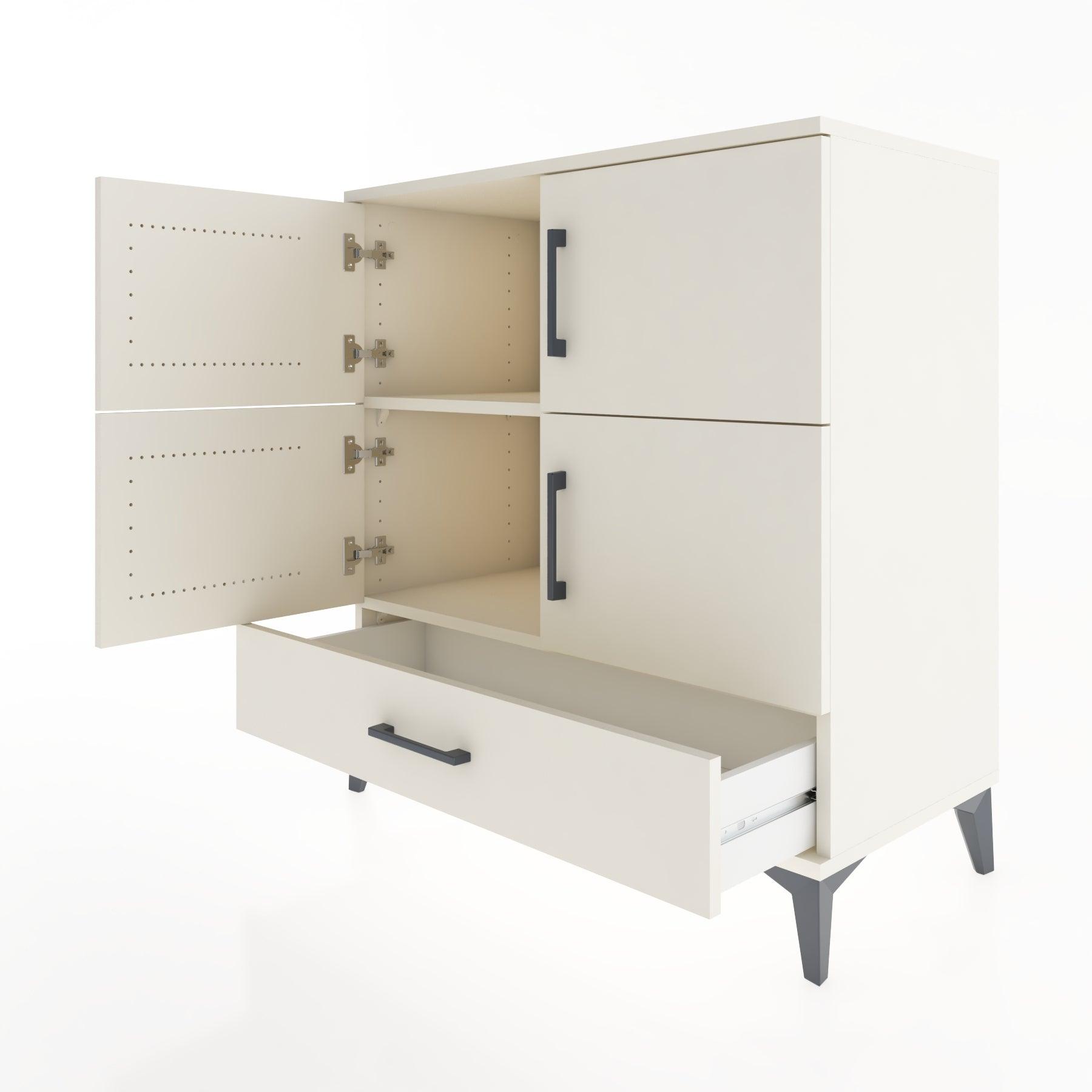 Woodntry Modular Dresser Moonstone 88x44x84 cm with Cover and Drawer KC92-1