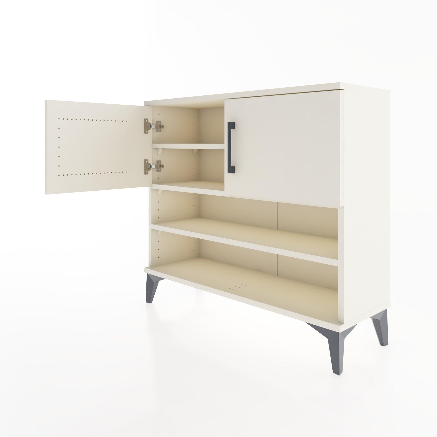 Woodntry Modüler Şifonyer İki Kapak ve Raflı V2 88x30x68 cm Aytaşı - Woodntry