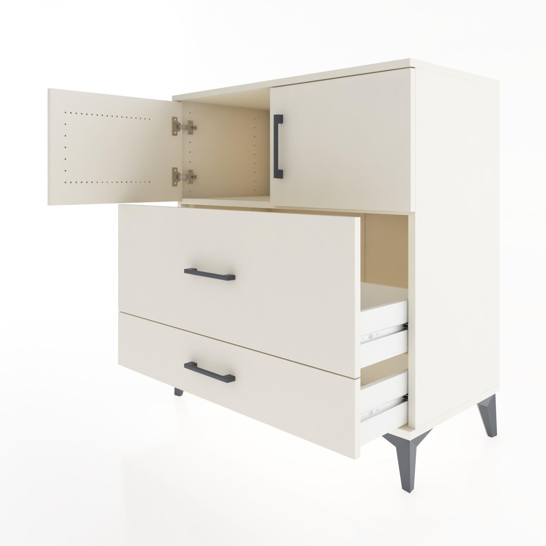 Woodntry Modular Dresser Moonstone 88x44x84 cm with Cover and Drawer KC114-1