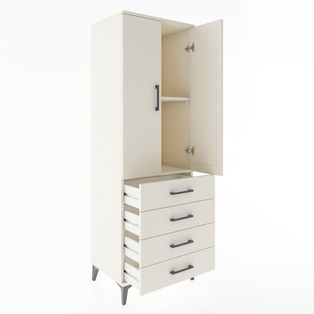Woodntry Modular Cabinet Moonstone 60x44x170 cm with Doors and Drawers KC5-1
