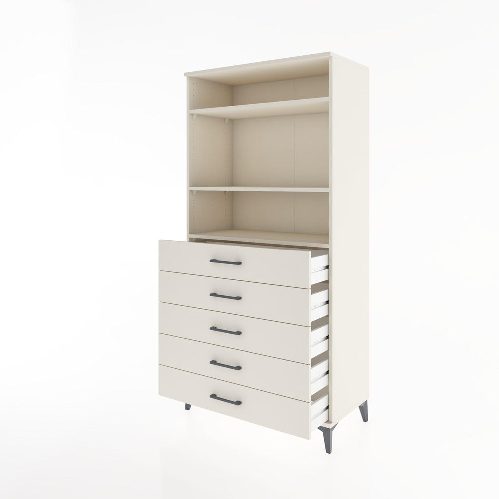 Woodntry Modular Cabinet Moonstone 88x44x170 cm with Drawers and Shelves CR35-1