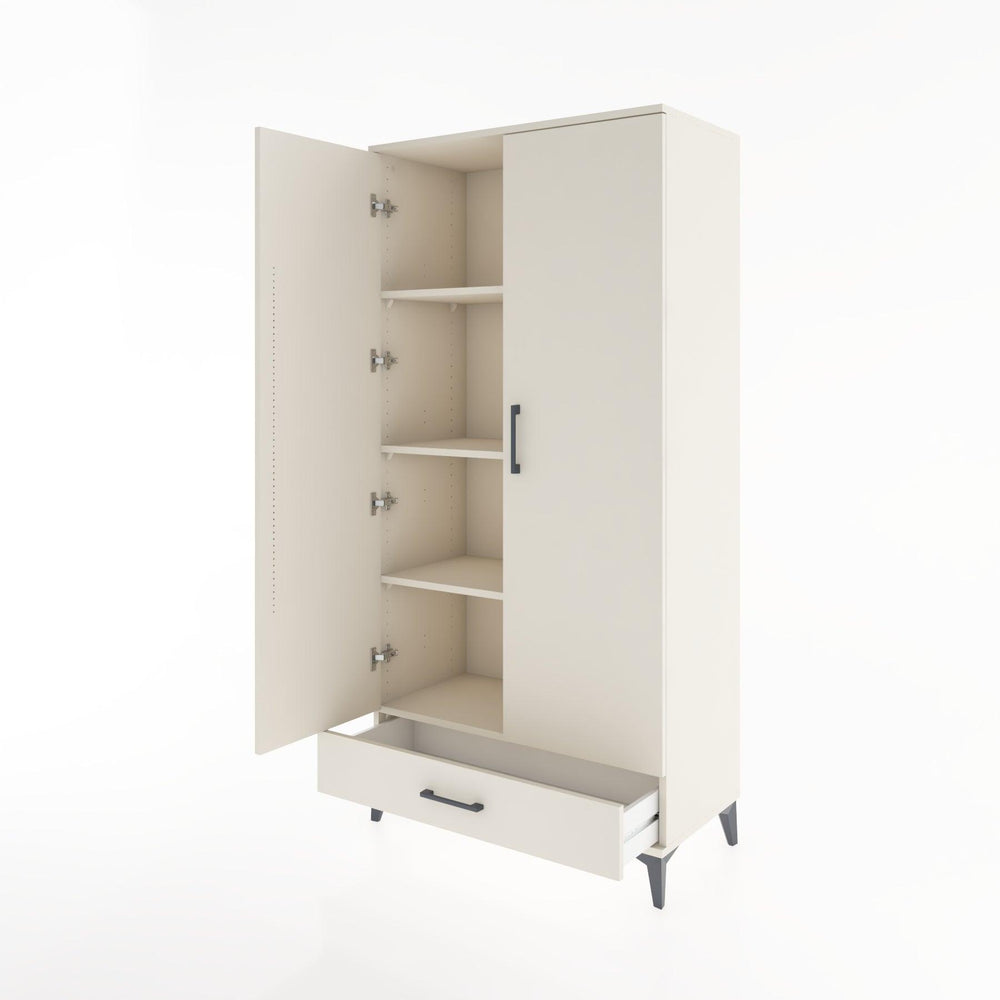 Woodntry Modular Cabinet Moonstone 88x44x170 cm with Doors and Drawers KC8-1