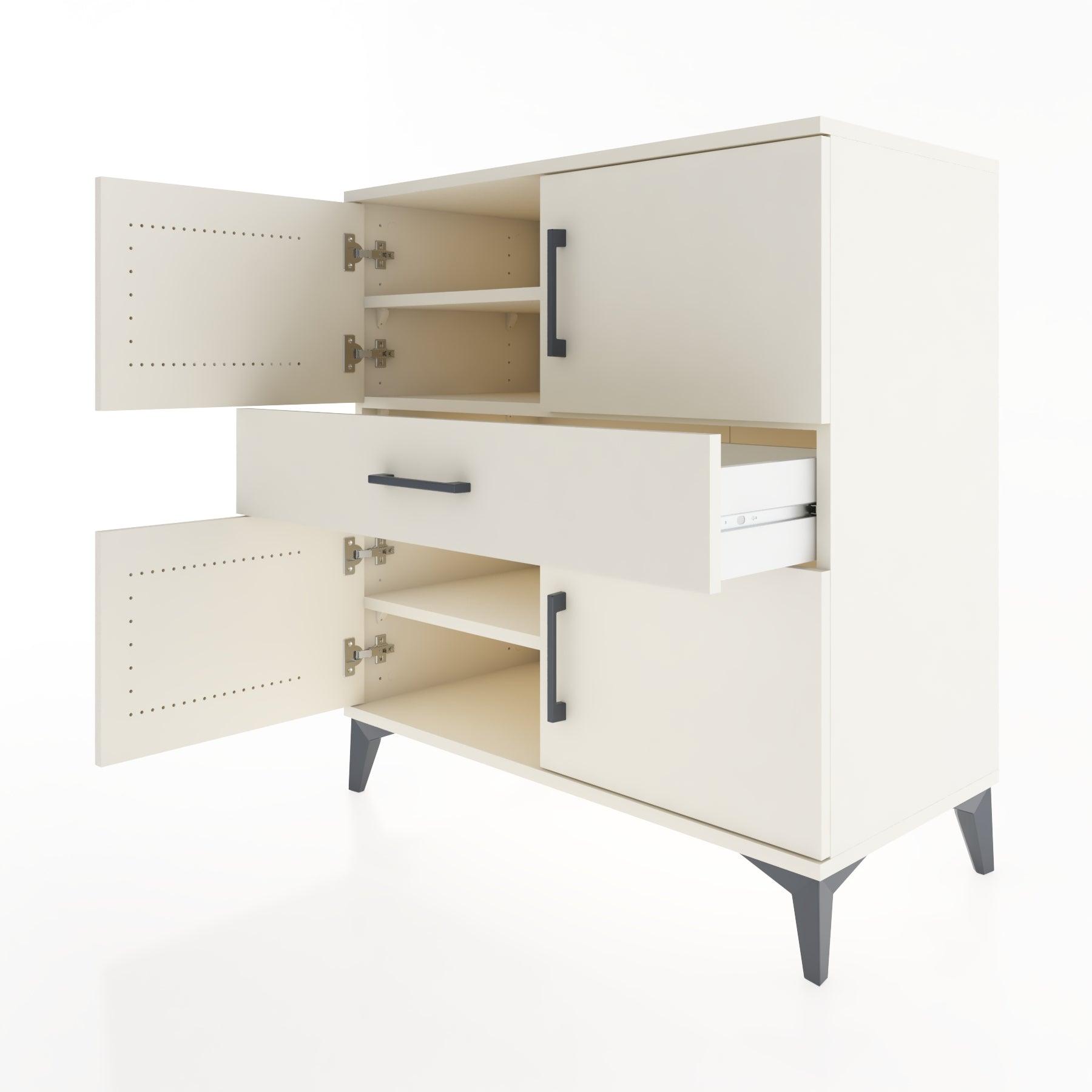 Woodntry Modular Dresser Moonstone 88x44x84 cm with Cover and Drawer KC101-1
