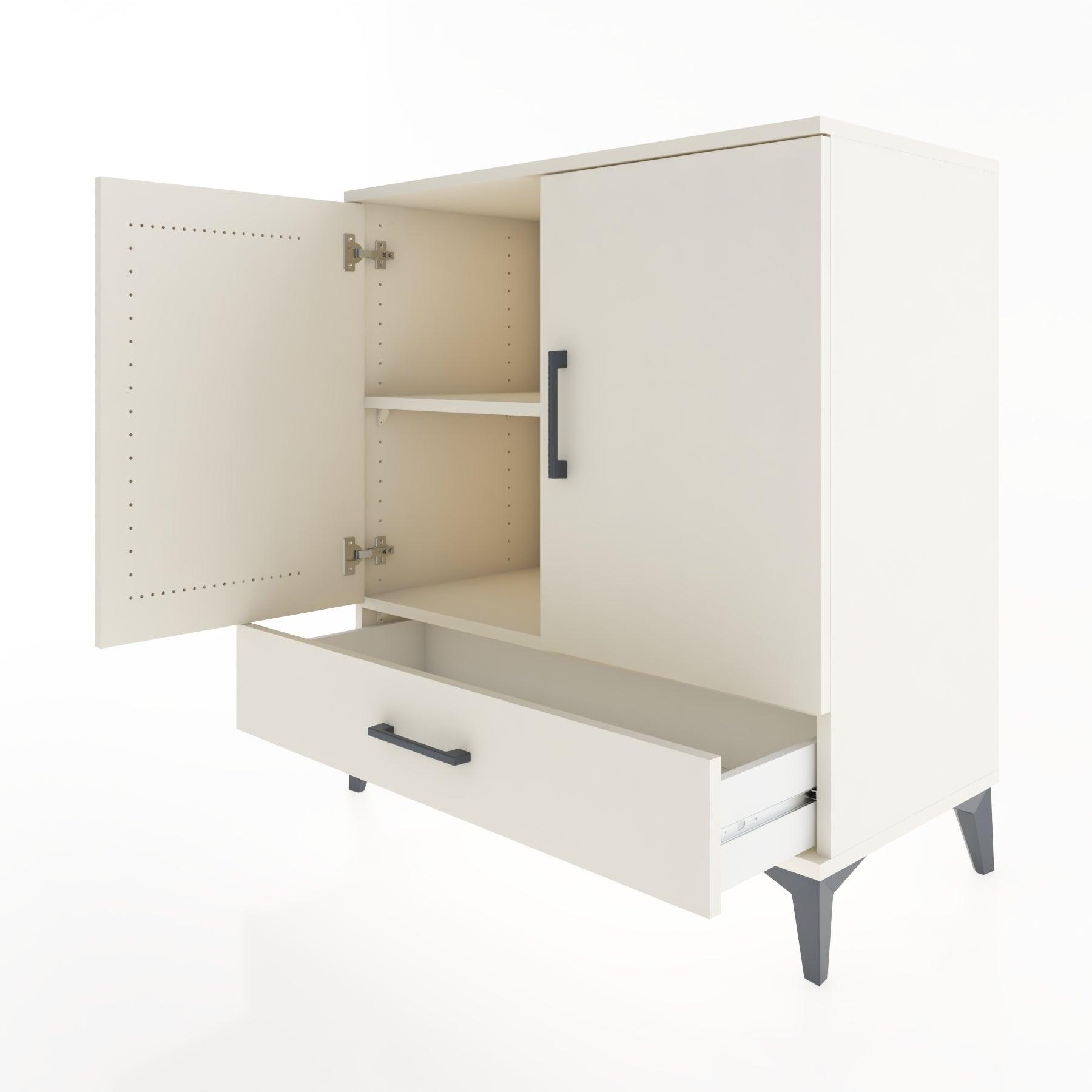 Woodntry Modular Dresser Moonstone 88x44x84 cm with Cover and Drawer KC72-1