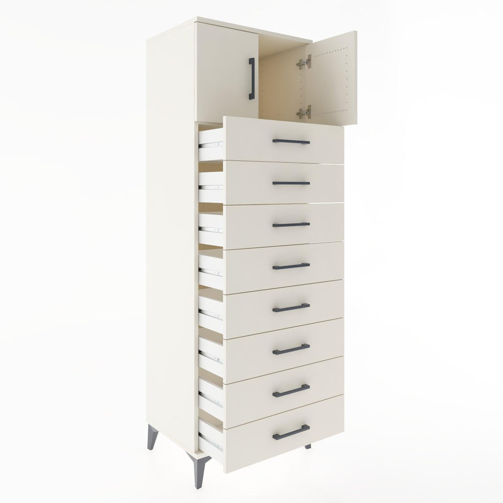 Woodntry Modular Cabinet Moonstone 60x44x170 cm with Doors and Drawers KC1-1