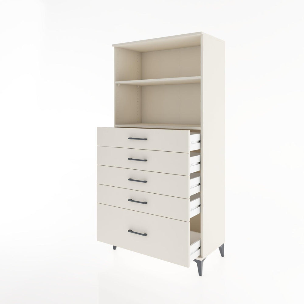 Woodntry Modular Cabinet Moonstone 88x44x170 cm with Drawers and Shelves CR40-1