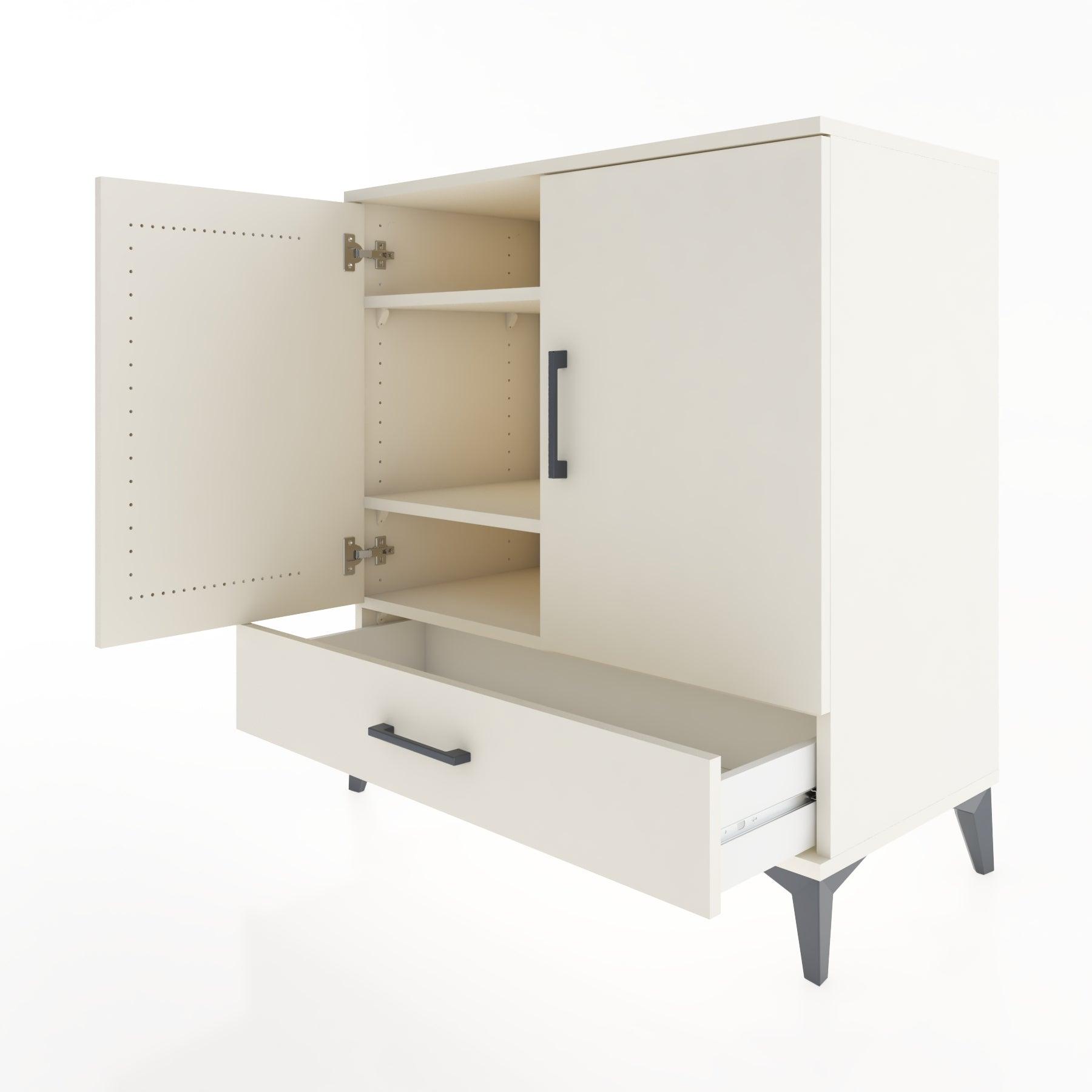 Woodntry Modular Dresser Moonstone 88x44x84 cm with Cover and Drawer KC71-1