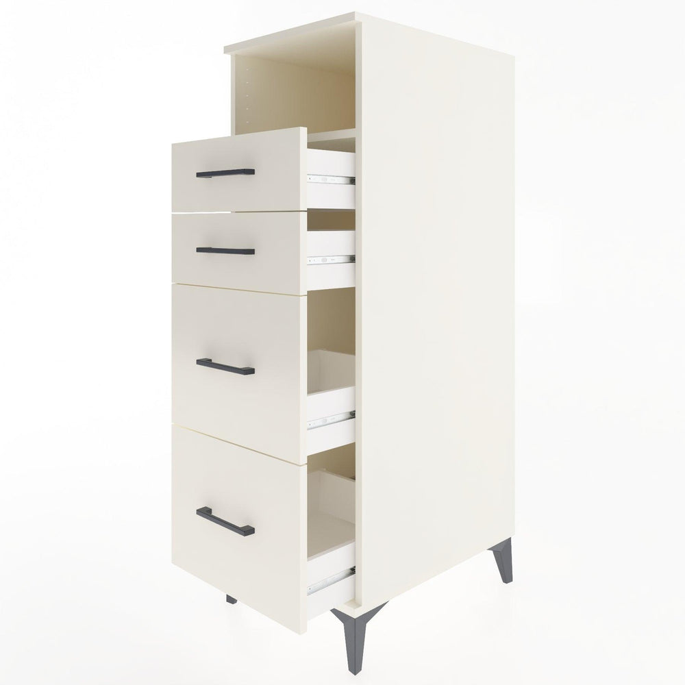 Woodntry Modüler Dolap Aytaşı 44x30x122 cm Çekmeceli ve Raflı CR101-1