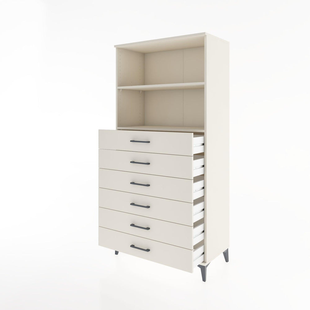 Woodntry Modular Cabinet Moonstone 88x44x170 cm with Drawers and Shelves CR34-1
