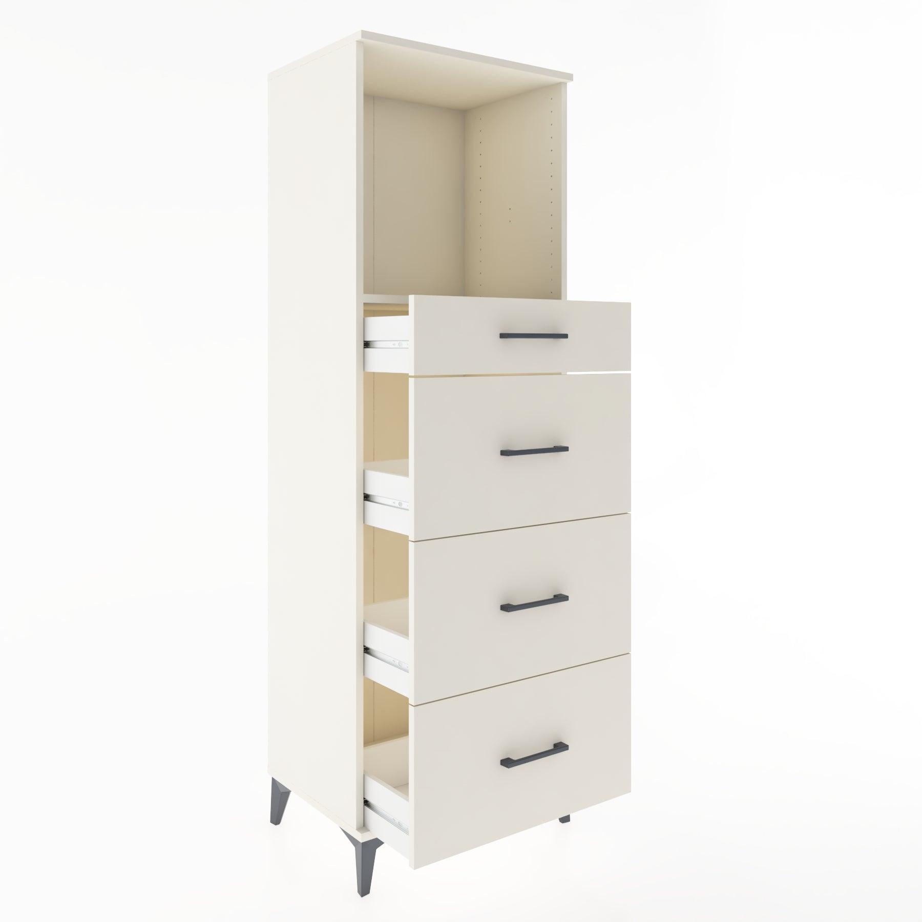Woodntry Modüler Dolap Aytaşı 60x44x170 cm Çekmeceli ve Raflı CR50-1
