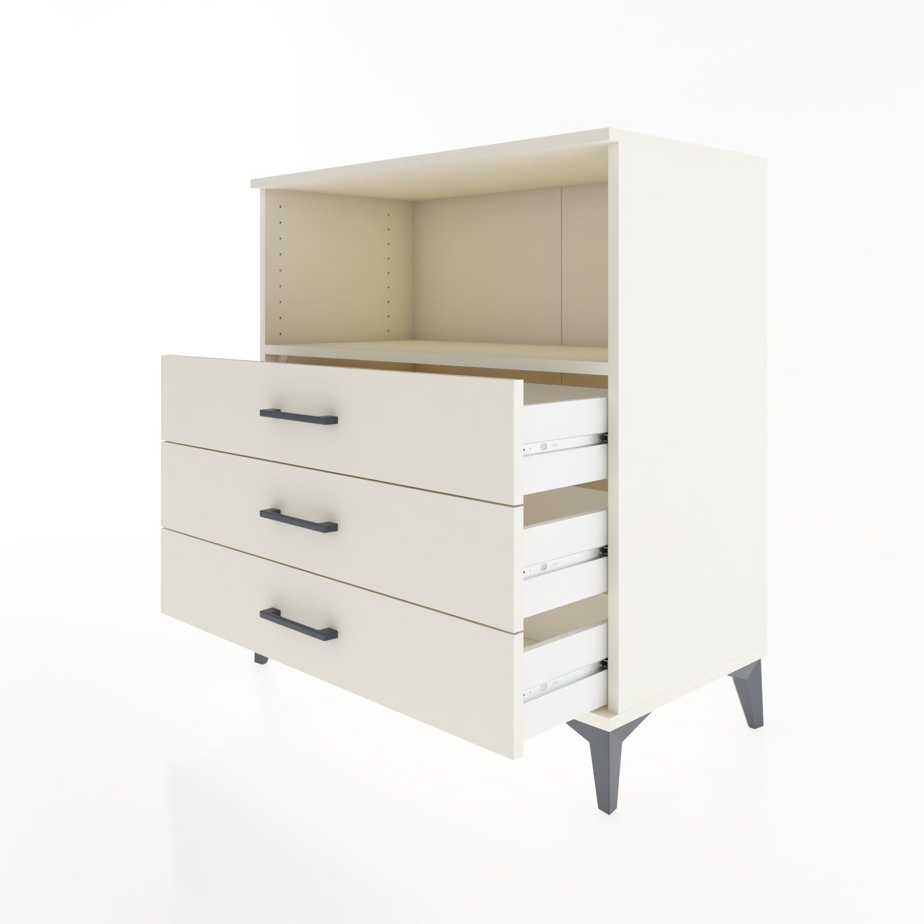 Woodntry Modüler Şifonyer Aytaşı 88x44x84 cm Çekmeceli ve Raflı CR18-1