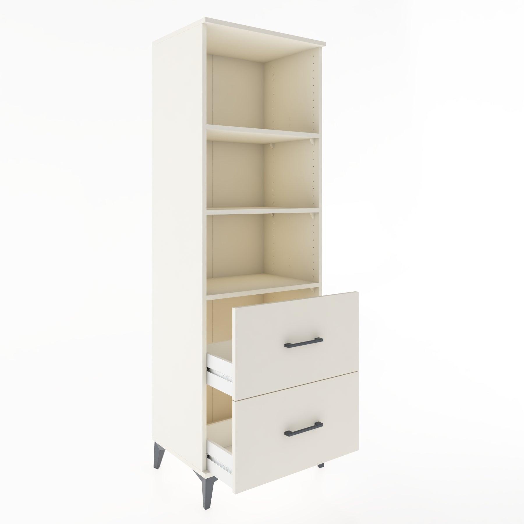 Woodntry Modüler Dolap Aytaşı 60x44x170 cm Çekmeceli ve Raflı CR48-1