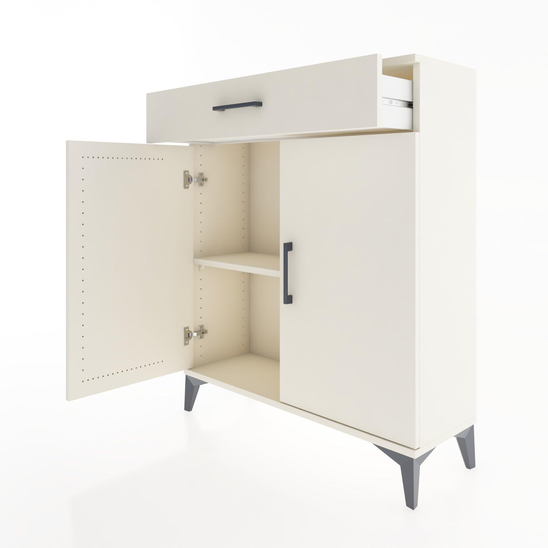 Woodntry Modüler Şifonyer Aytaşı 88x30x94 cm Kapaklı ve Çekmeceli KC1-1