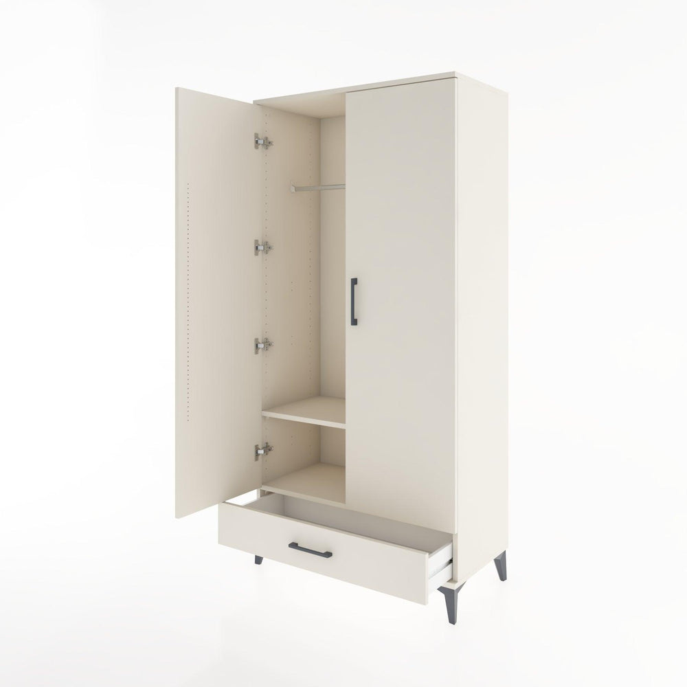 Woodntry Modular Cabinet Moonstone 88x44x170 cm with Doors and Drawers KC30-1