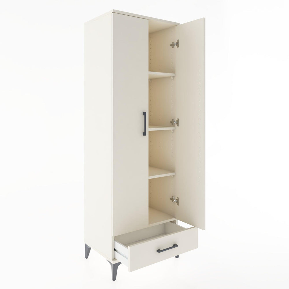 Woodntry Modüler Dolap Aytaşı 60x44x170 cm Kapaklı ve Çekmeceli KC8-1