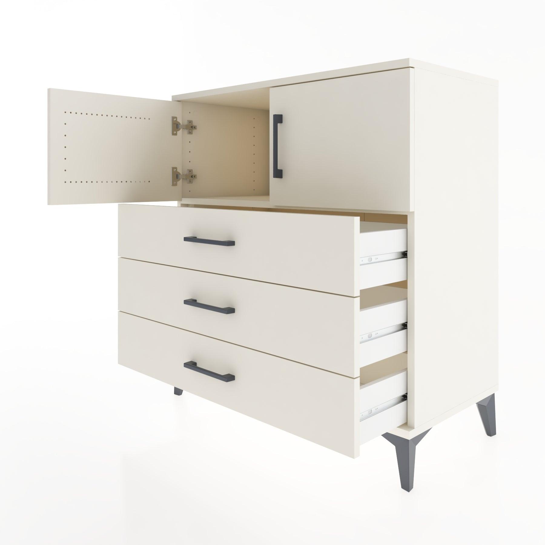 Woodntry Modular Dresser Moonstone 88x44x84 cm with Cover and Drawer KC98-1