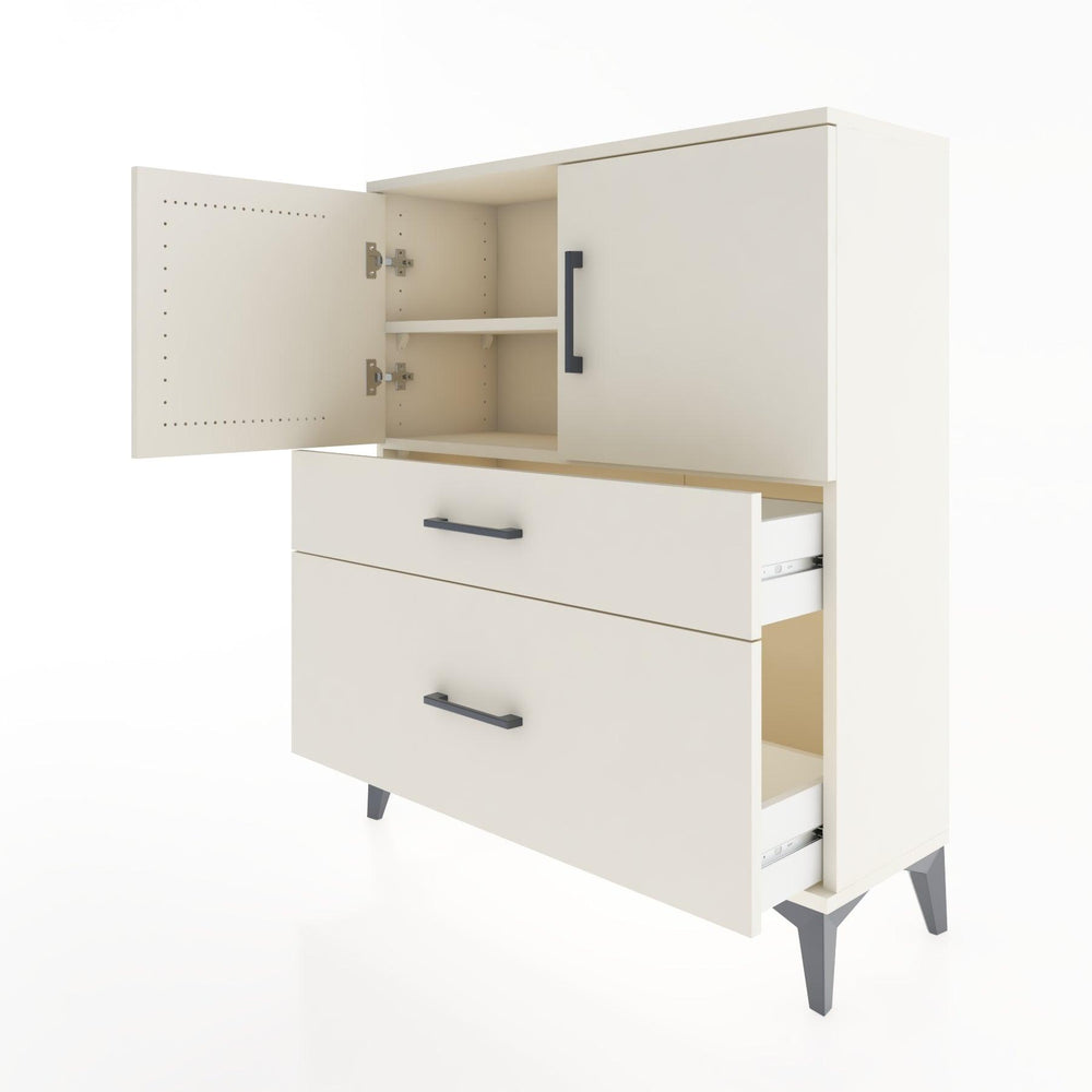 Woodntry Modüler Şifonyer Aytaşı 88x30x94 cm Kapaklı ve Çekmeceli KC11-1