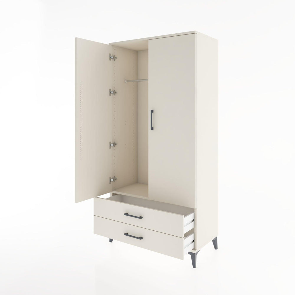 Woodntry Modular Cabinet Moonstone 88x44x170 cm with Doors and Drawers KC29-1