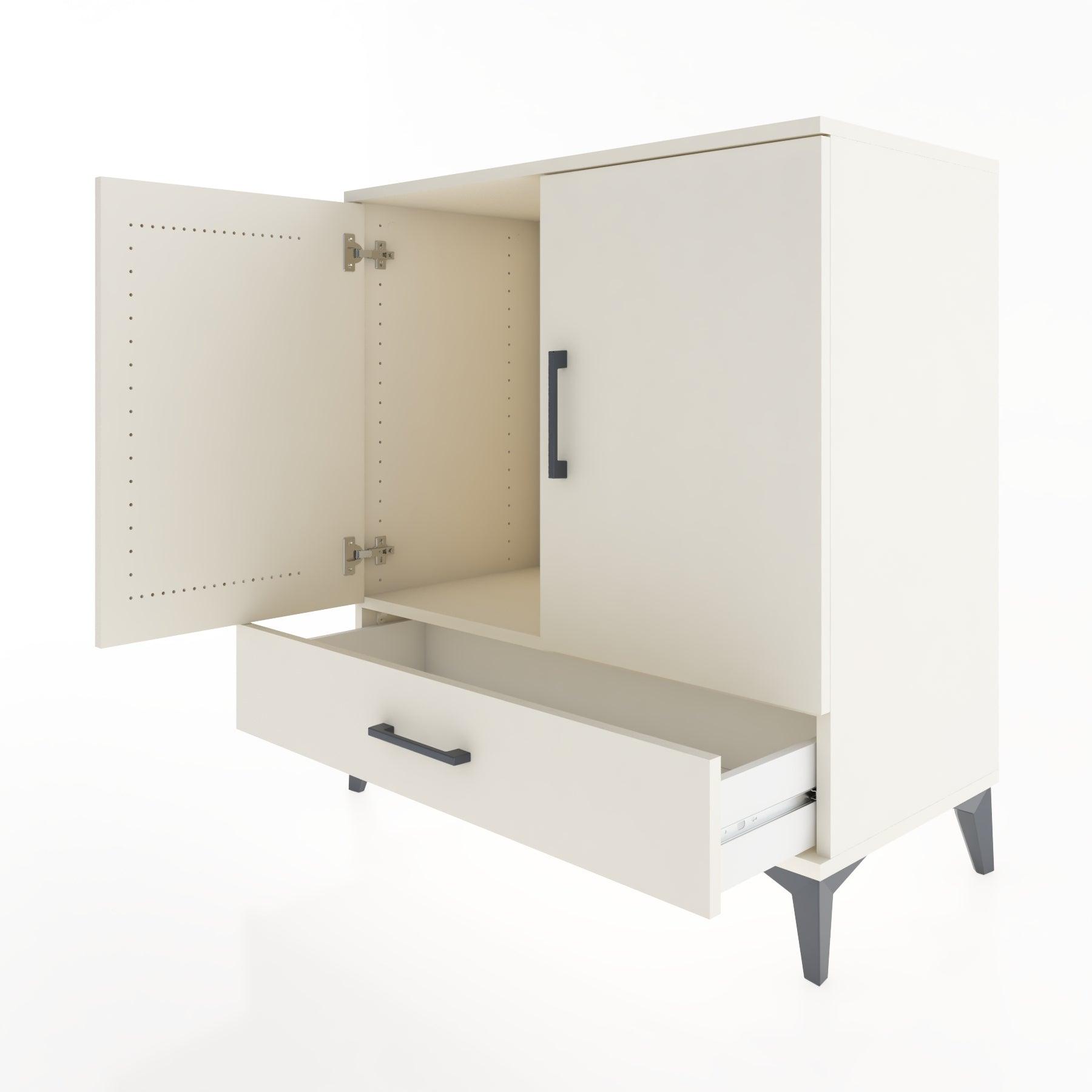 Woodntry Modular Dresser Moonstone 88x44x84 cm with Cover and Drawer KC73-1