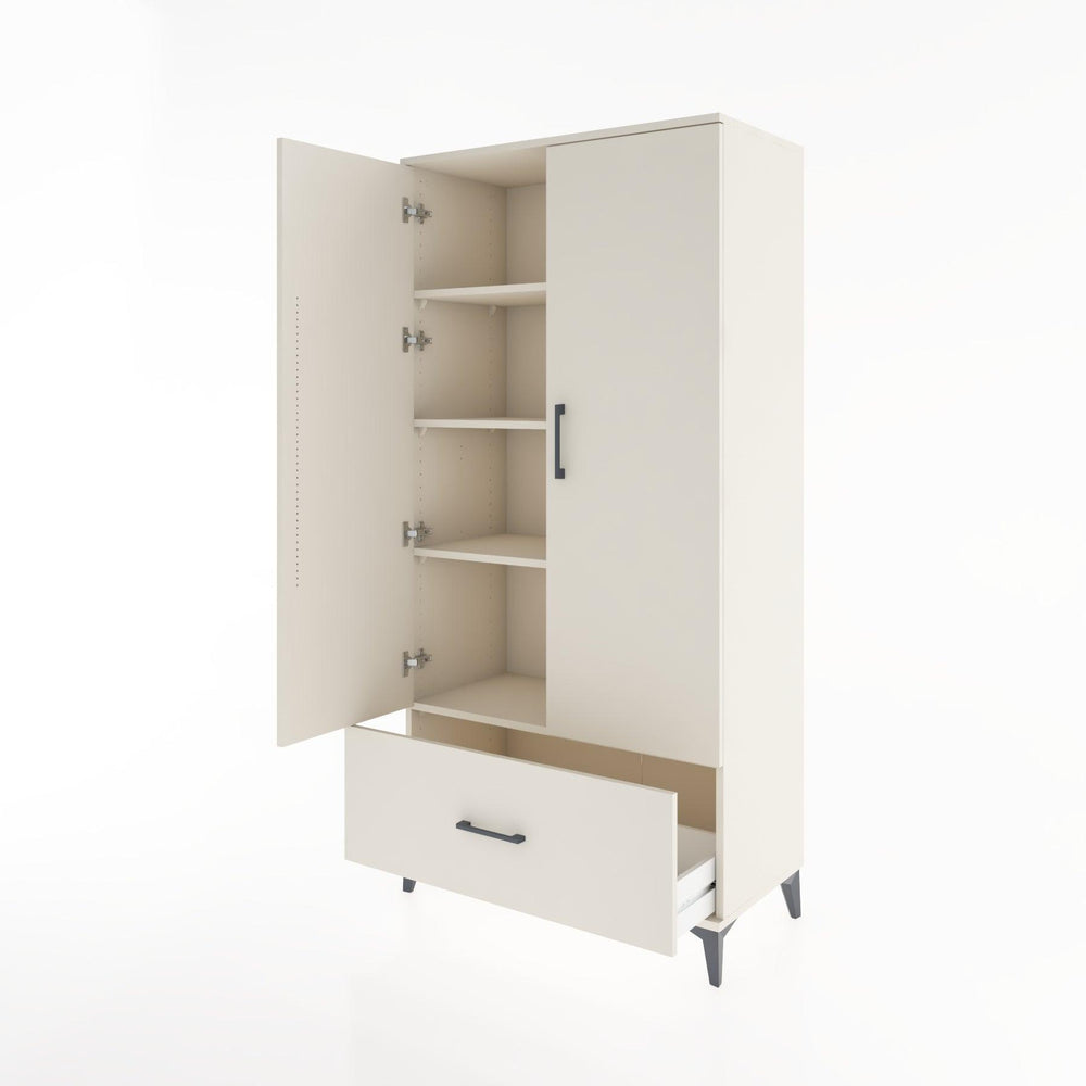 Woodntry Modüler Dolap Aytaşı 88x44x170 cm Kapaklı ve Çekmeceli KC16-1