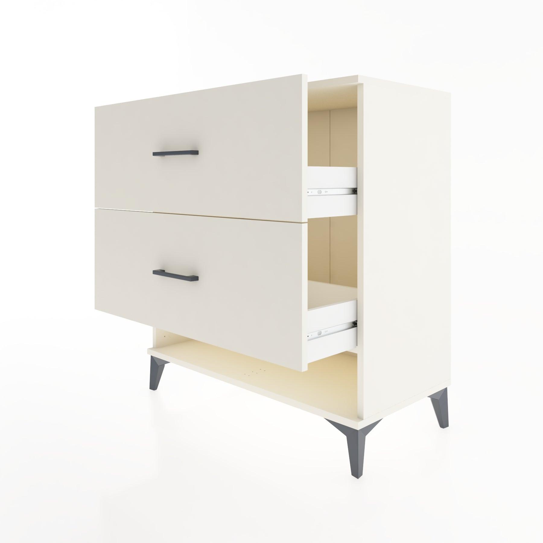 Woodntry Modüler Şifonyer Aytaşı 88x44x84 cm Çekmeceli ve Raflı CR4-1