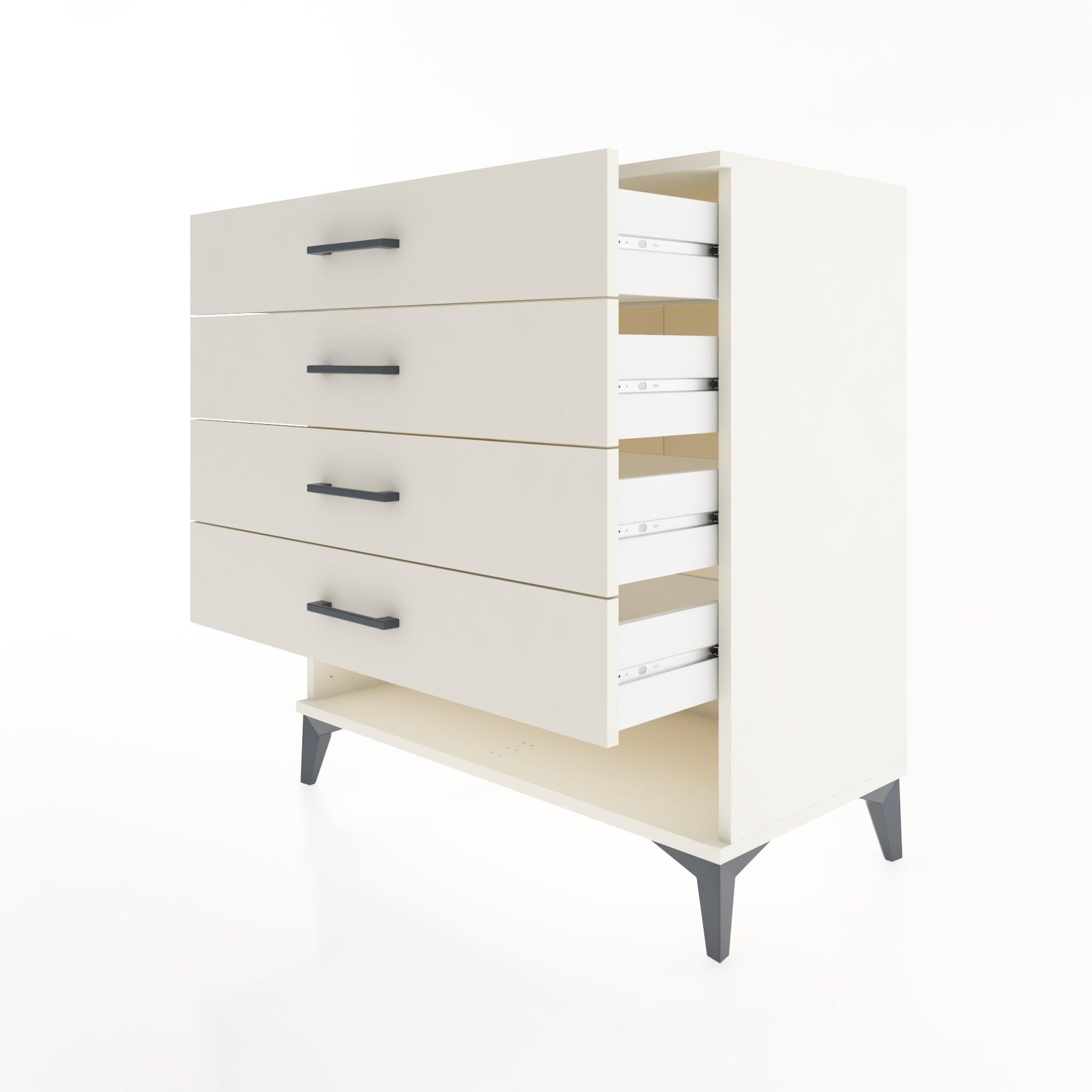 Woodntry Modüler Şifonyer Aytaşı 88x44x84 cm Çekmeceli ve Raflı CR10-1