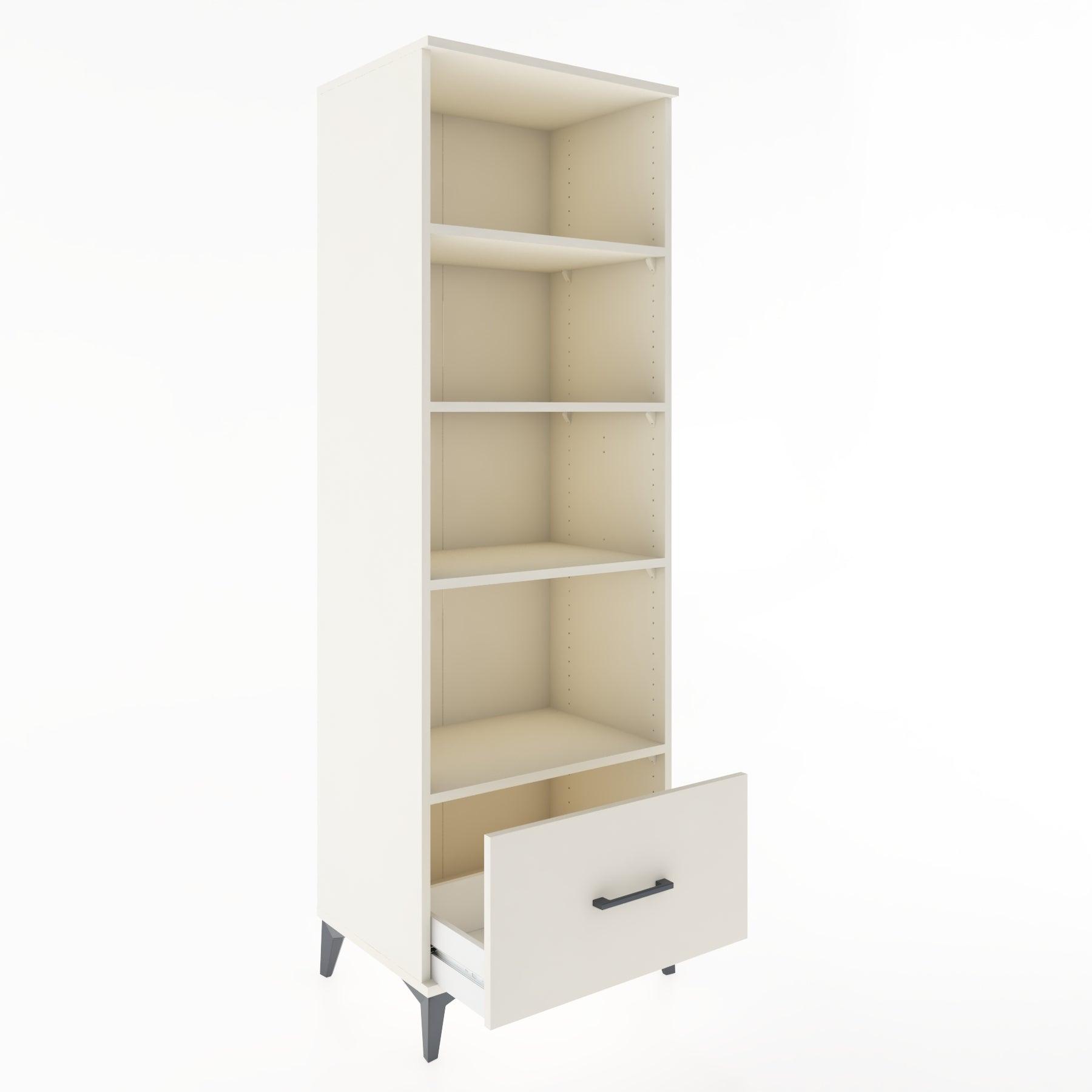 Woodntry Modular Cabinet Moonstone 60x44x170 cm with Drawers and Shelves CR44-1