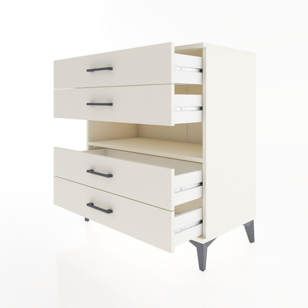 Woodntry Modüler Şifonyer Aytaşı 88x44x84 cm Çekmeceli ve Raflı CR21-1