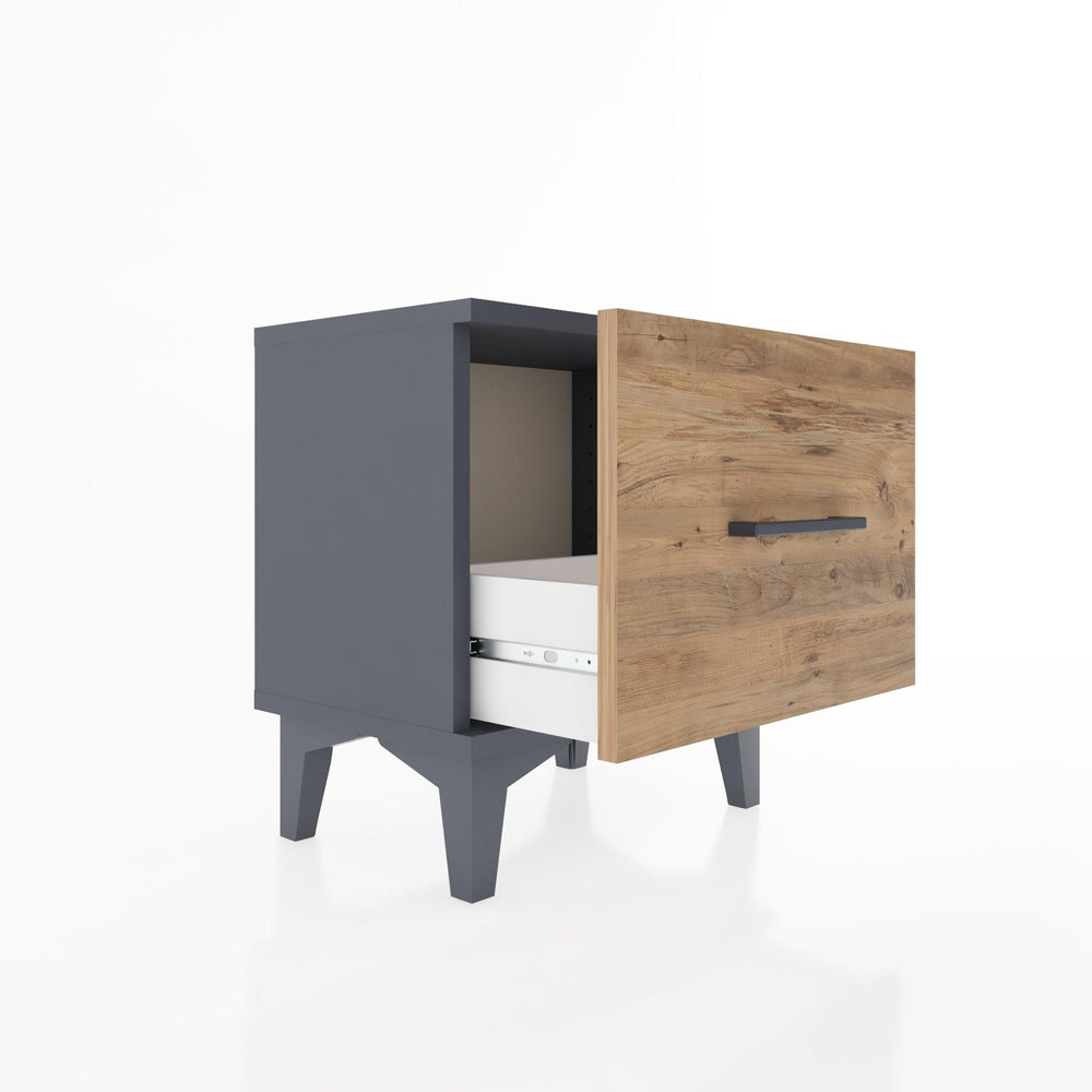 Woodntry Modüler Komodin Tek Çekmeceli 44x30x36 cm Antrasit - Woodntry