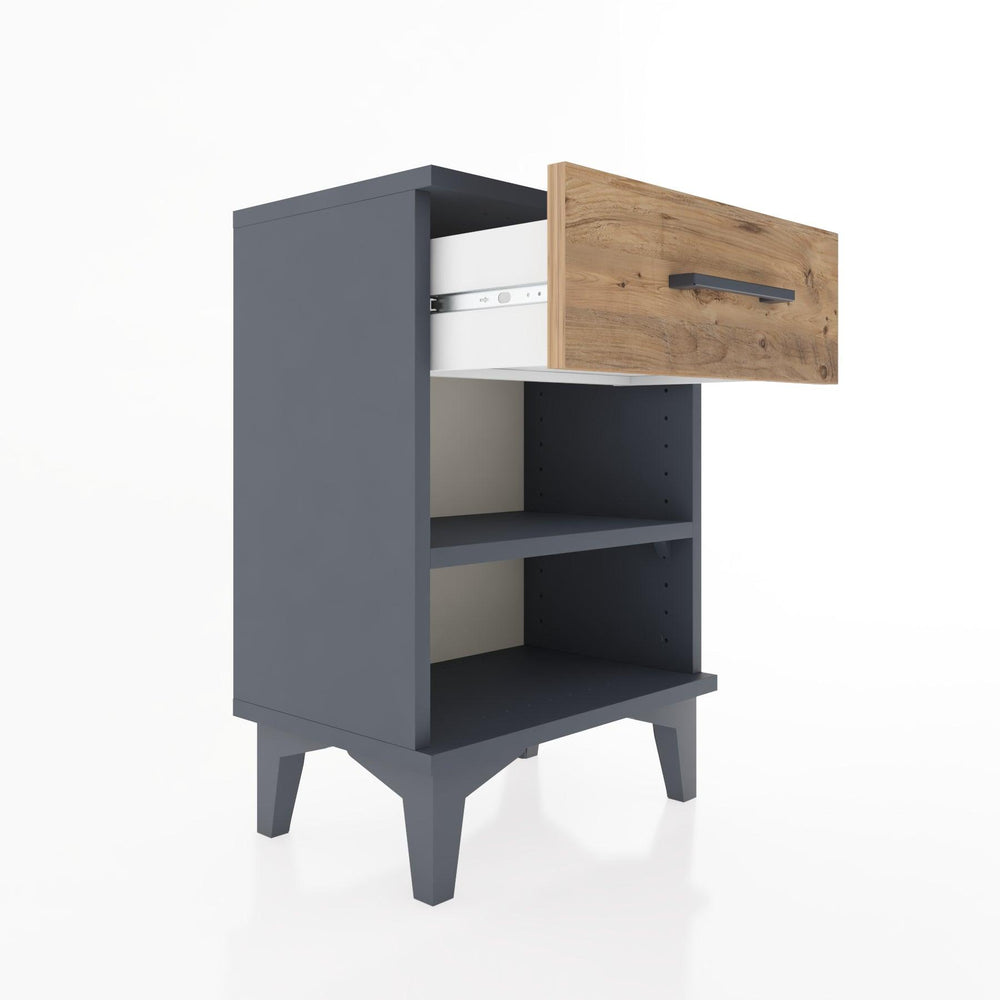 Woodntry Modüler Komodin Tek Çekmeceli 44x30x52 cm Antrasit - Woodntry