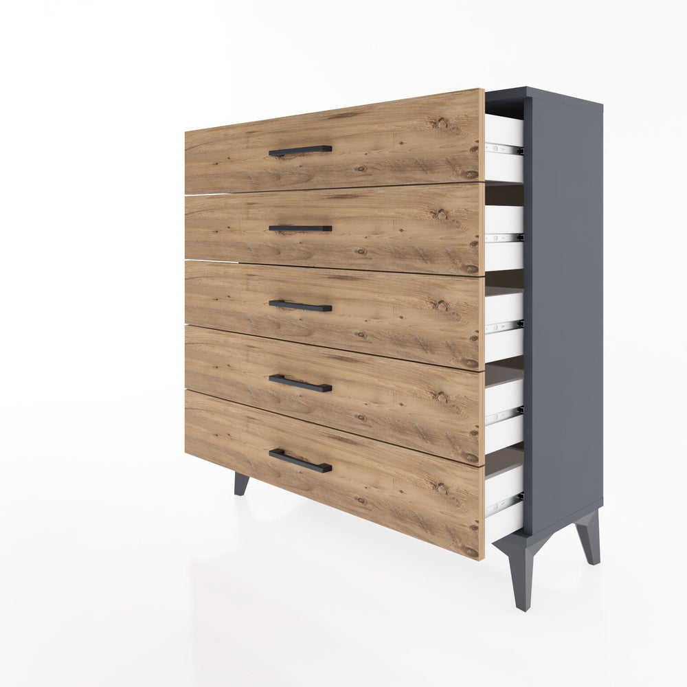 Woodntry Modular Dresser Anthracite 88x30x84 cm Drawer C1-2