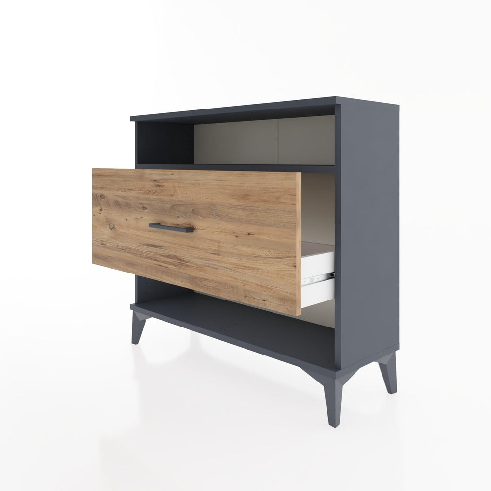 Woodntry Modüler Şifonyer Raf ve Çekmece V2 88x30x68 cm Antrasit - Woodntry