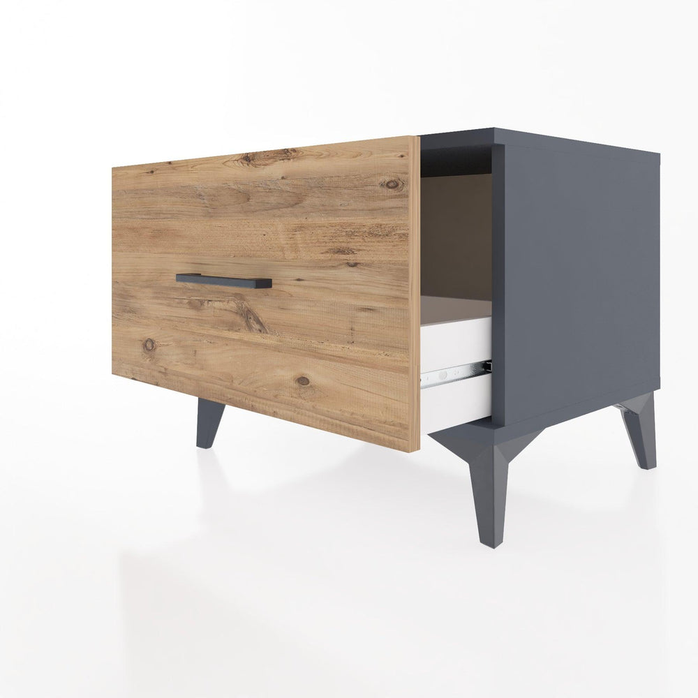 Woodntry Modular Nightstand Anthracite 60x44x68 cm Drawer C1-2