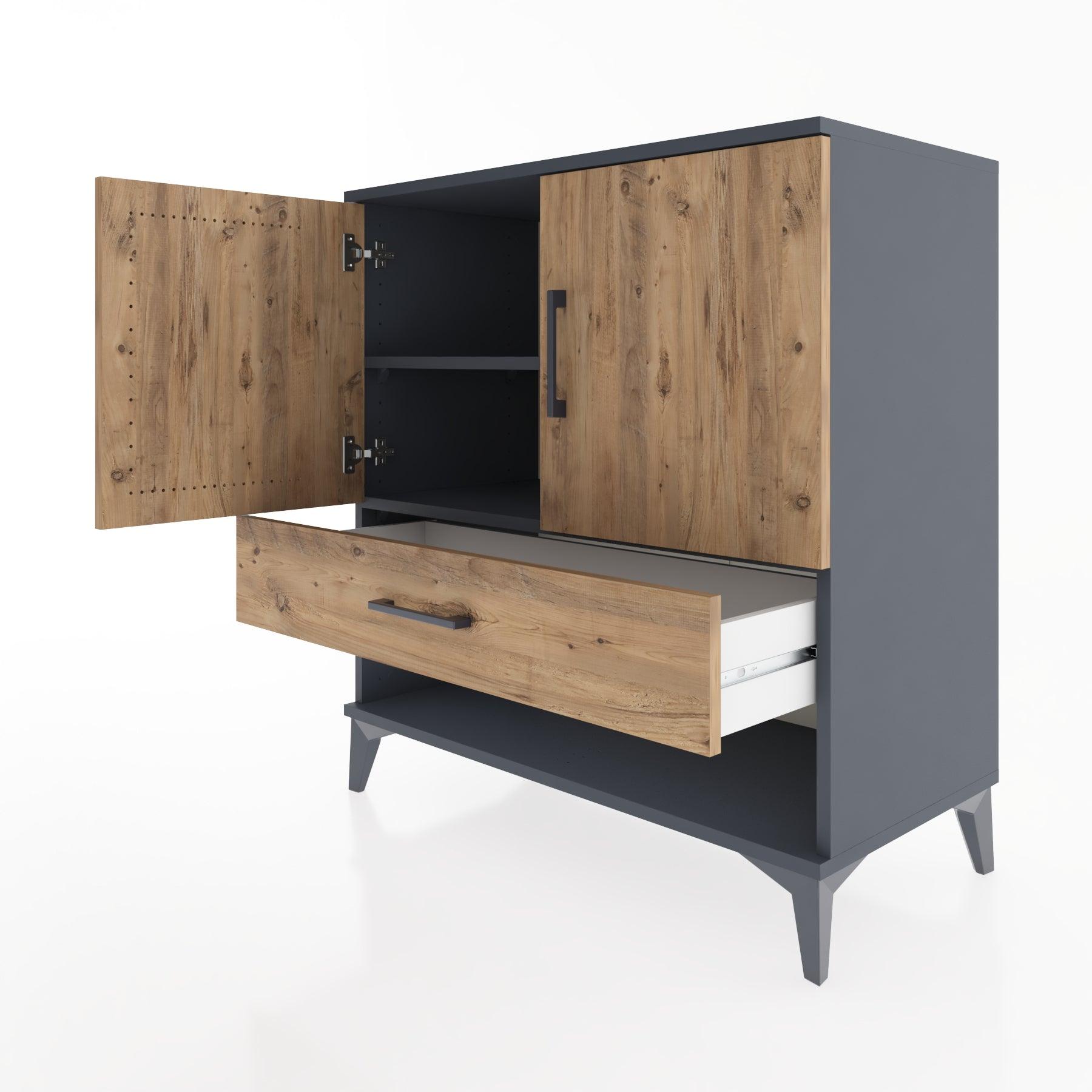 Woodntry Modular Dresser Anthracite 88x44x84 cm Functional F26-2