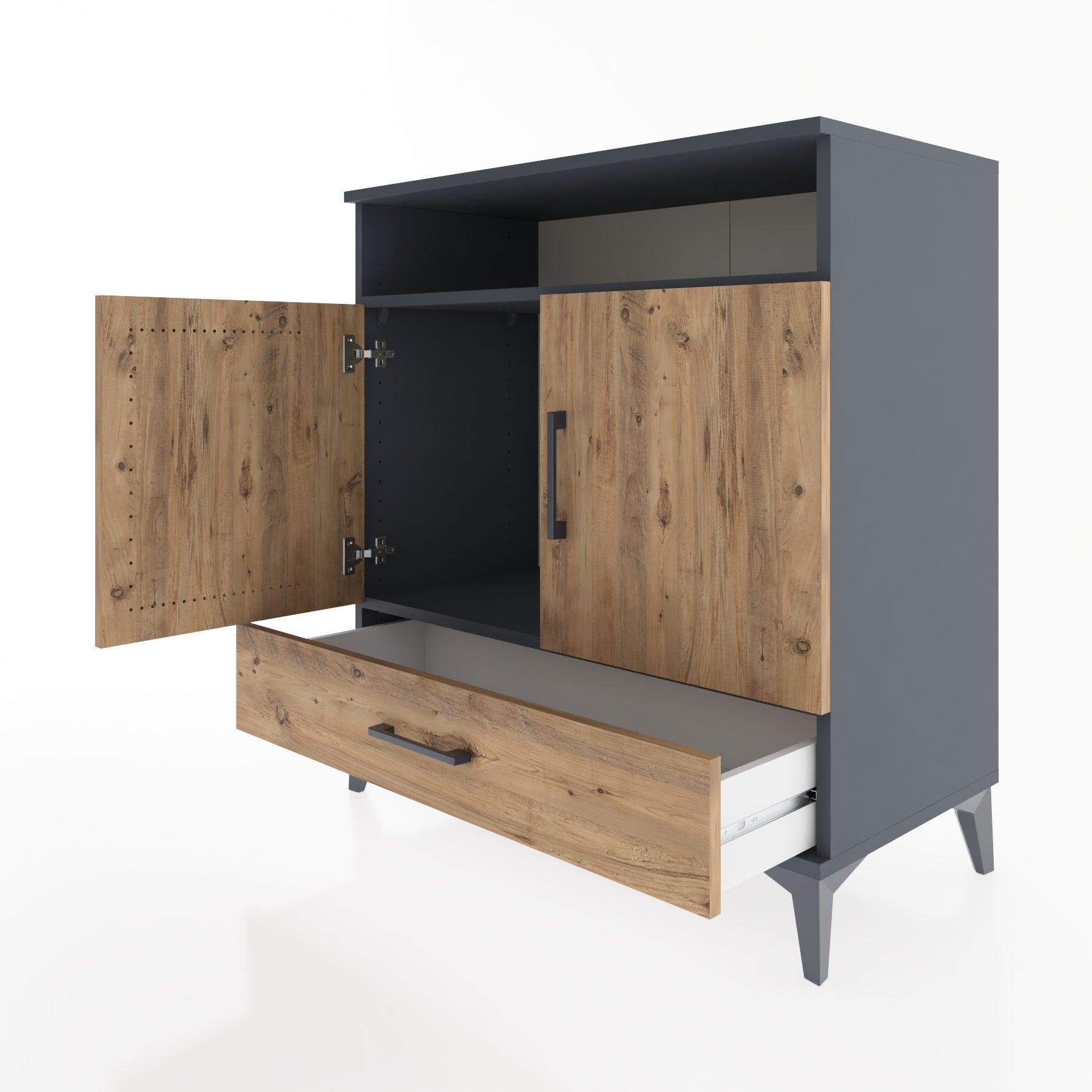 Woodntry Modular Dresser Anthracite 88x44x84 cm Functional F63-2