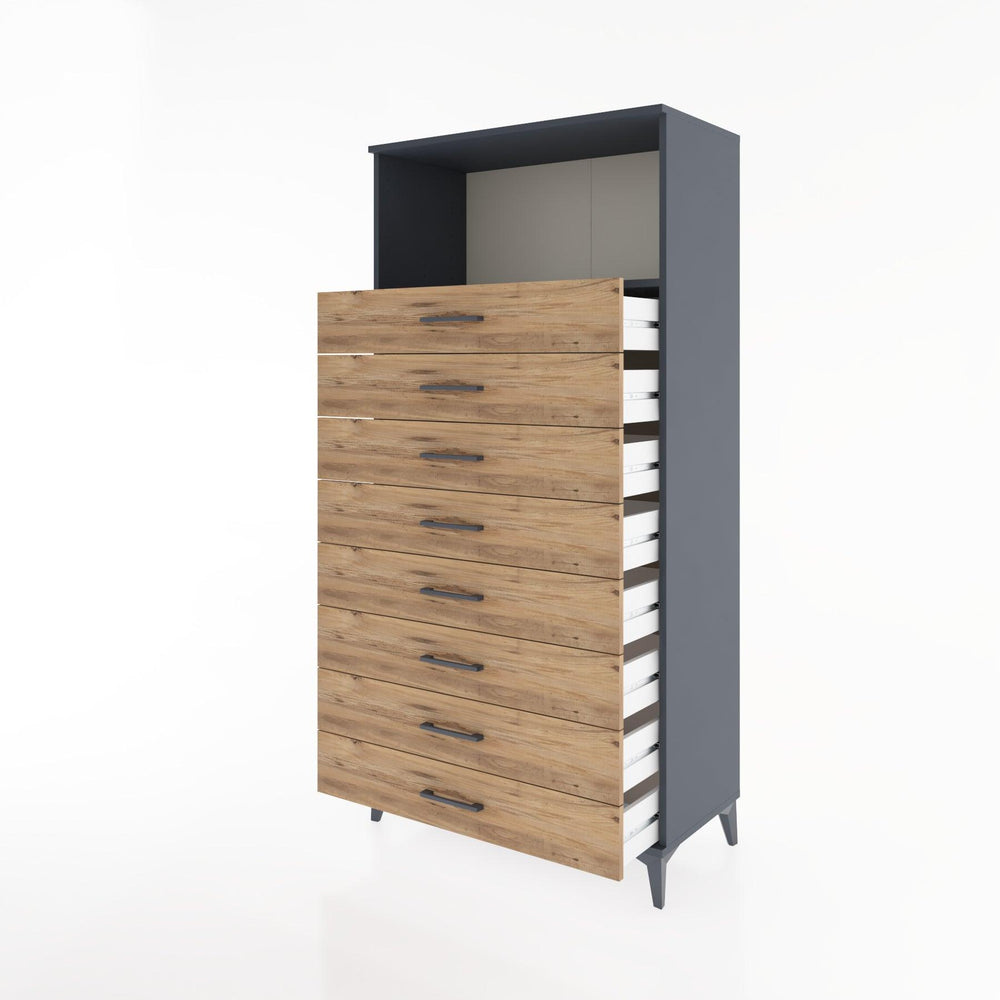 Woodntry Modular Cabinet Anthracite 88x44x170 cm with Drawers and Shelves CR32-2