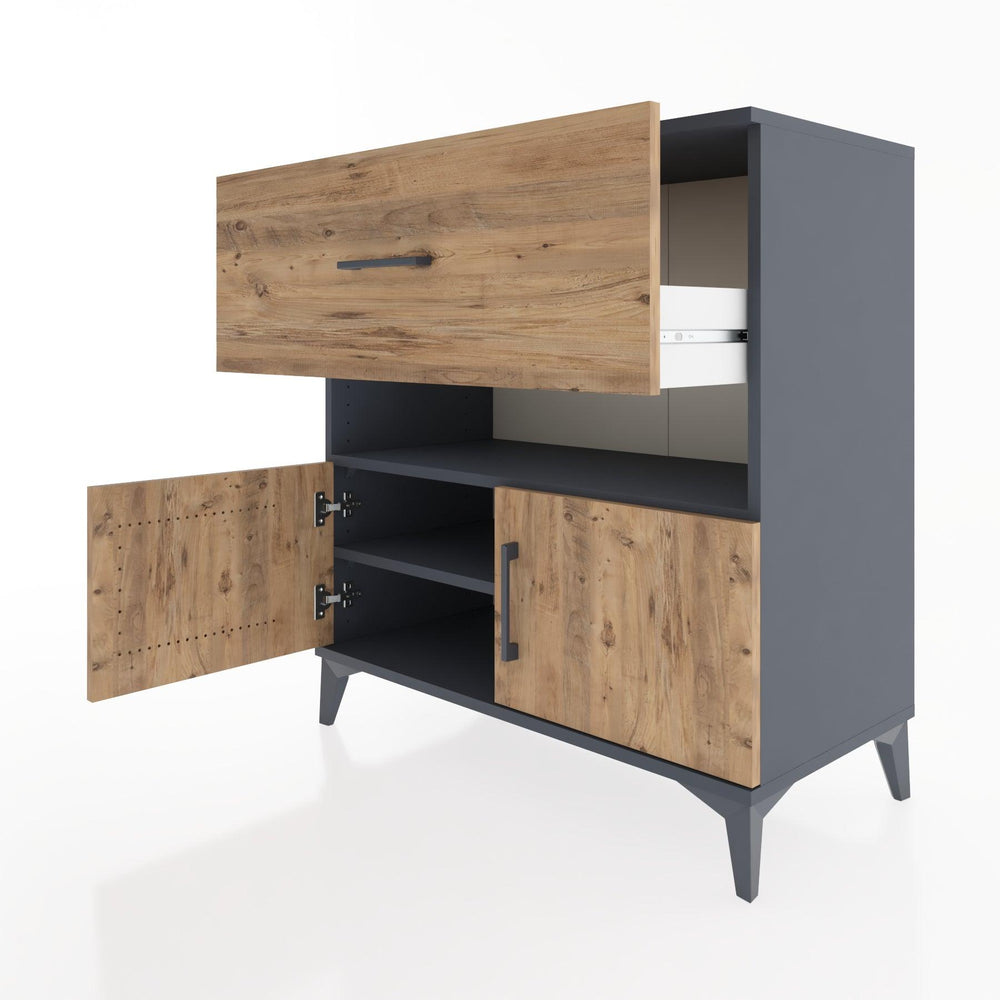 Woodntry Modular Dresser Anthracite 88x44x84 cm Functional F107-2