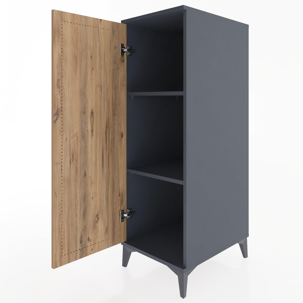 Woodntry Modüler Dolap Antrasit 44x30x122 cm Kapaklı K1-2