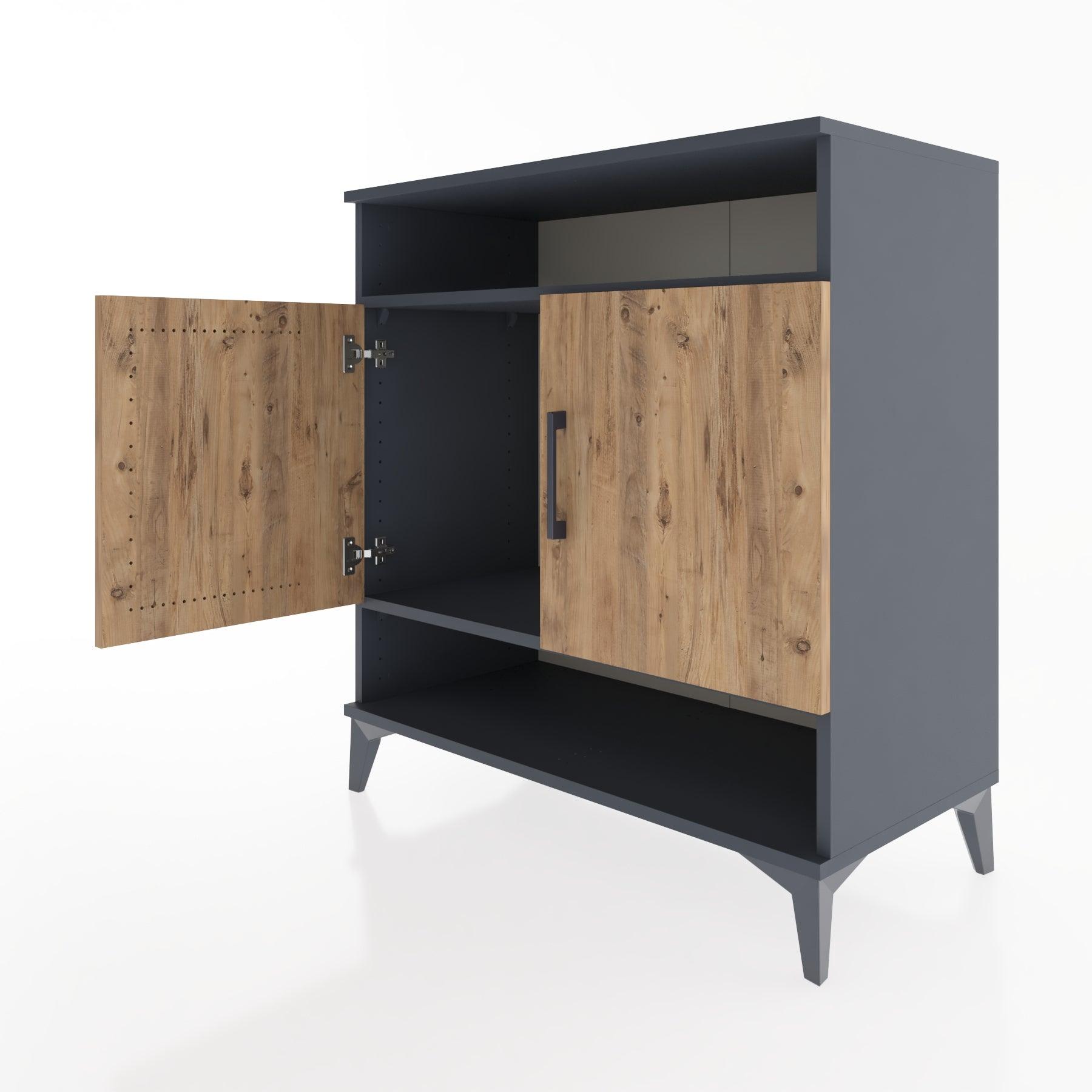 Woodntry Modular Dresser Anthracite 88x44x84 cm with Cover and Shelf KR69-2