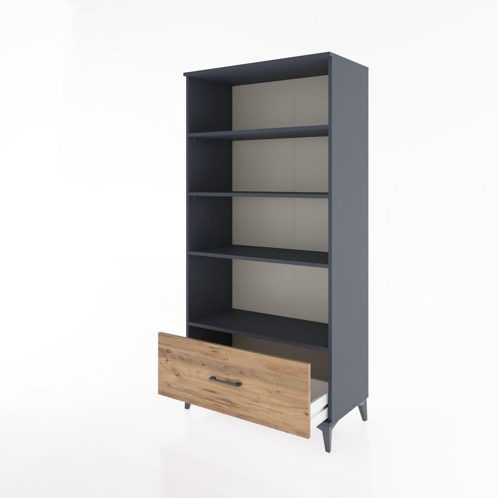 Woodntry Modular Cabinet Anthracite 88x44x170 cm with Drawers and Shelves CR44-2