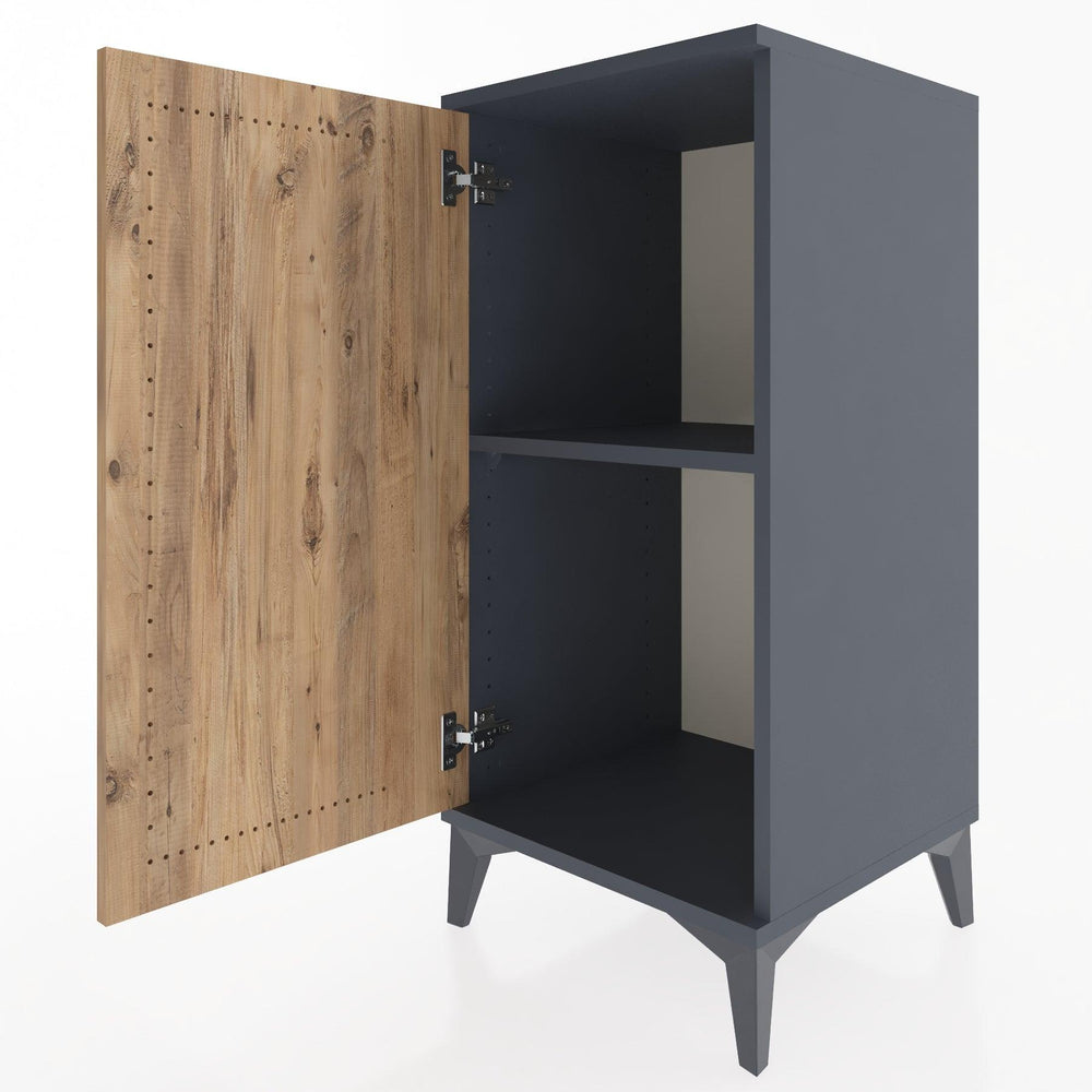 Woodntry Modular Nightstand Anthracite 44x44x84 cm with Lid K23-2