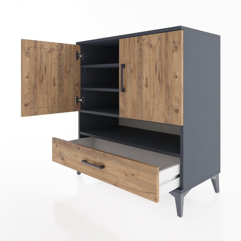 Woodntry Modular Dresser Anthracite 88x44x84 cm Functional F28-2
