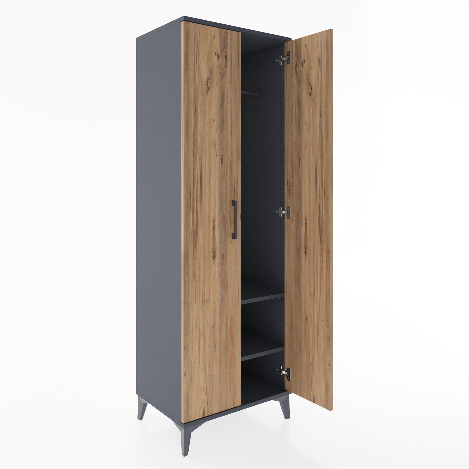 Woodntry Modular Cabinet Anthracite 60x44x170 cm with Cover K31-2