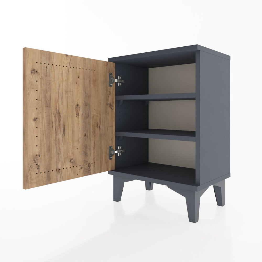 Woodntry Modüler Komodin Tek Kapaklı 44x30x52 cm Antrasit - Woodntry