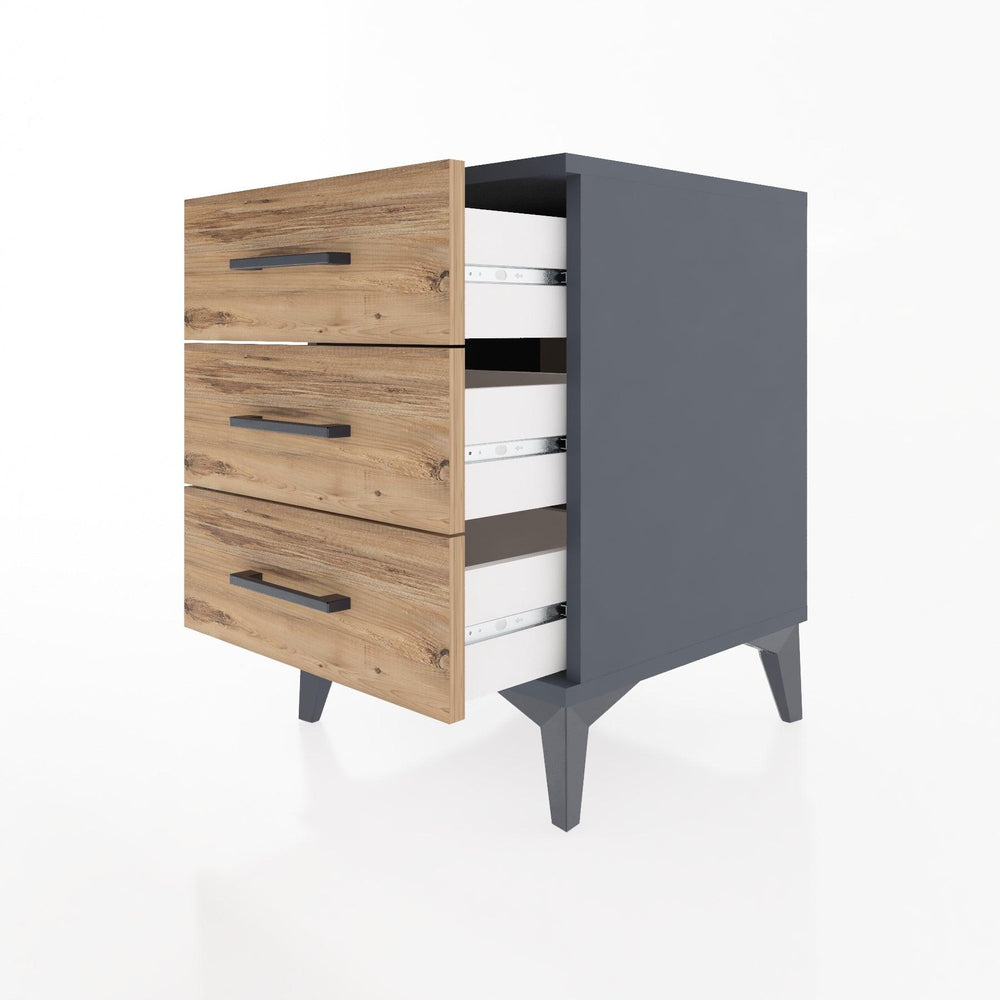 Woodntry Modular Nightstand Anthracite 44x44x52 cm Drawer C1-2